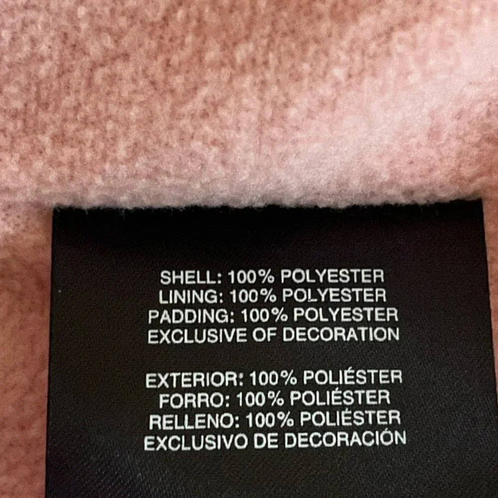 London Fog girls metallic heart pink grey full zip hooded jacket large (14/16)